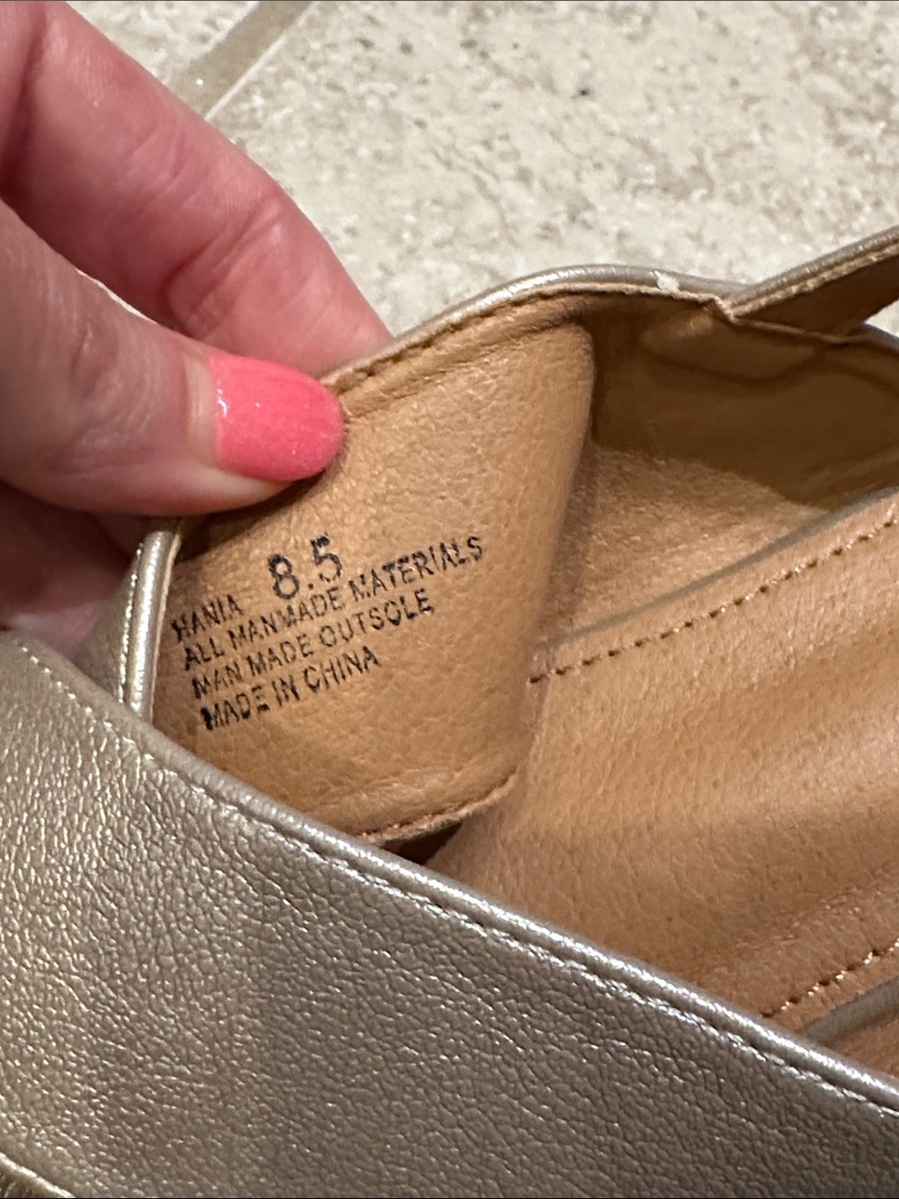 NWOT Yellow Box Metallic Taupe Cork Platform Wedges - Picture 8 of 9